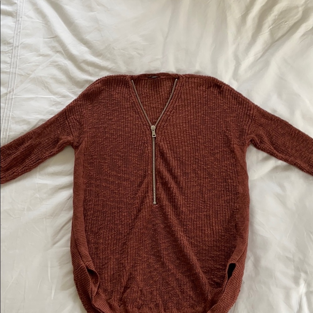 EXPRESS Knit Sweater with Zipper